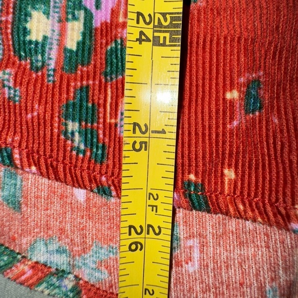 Anthropologie Building 18 Rust Corduroy Floral Button-Down Shirt size 4. EUC - Picture 6 of 10